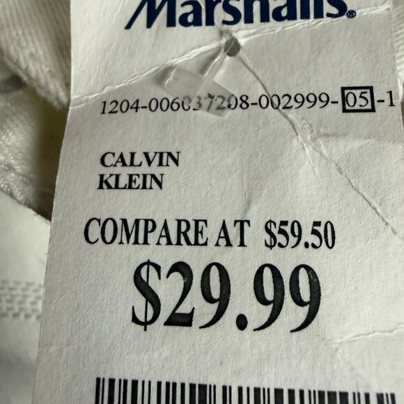 Calvin Klein High Rise Skinny Fit White Size 12 W 31 - Used - Picture 5 of 6